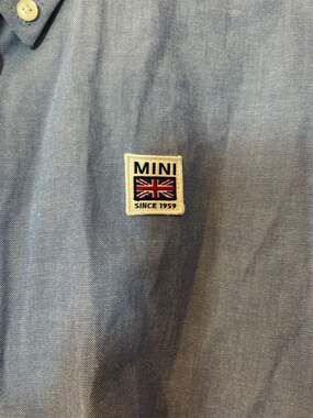 MINI Cooper Women's Blue Oxford Button Down Shirt Size M